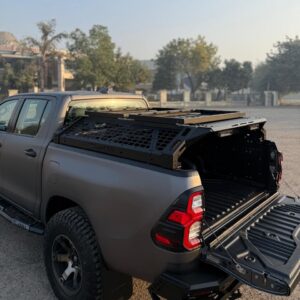PROMAN: BED RACK WITH MOLLE PANEL FOR TOYOTA HILUX (STORAGE BOX AND CARRIER OPTIONAL)