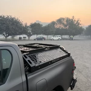 PROMAN: BED RACK WITH MOLLE PANEL FOR TOYOTA HILUX (STORAGE BOX AND CARRIER OPTIONAL)